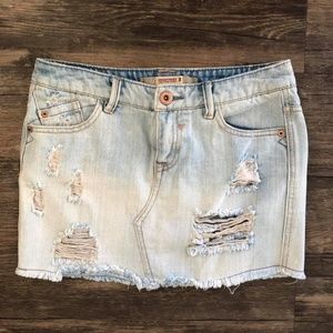 Highway 3 Jeans - Frayed Jean Skirt
